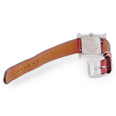 腕時計 エルメス HERMES Hウォッチ ミニ TPM HH1.132 クオーツ レディース 純正ダイヤ ホワイト シェル スクエア H型