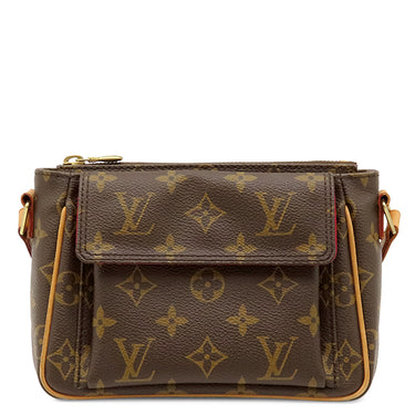 ルイヴィトン LOUIS VUITTON ヴィバシテPM M51165 モノグラム モノグラムキャンバス ショルダーバッグ ゴールド金具 茶 赤 ショルダー ポシェット