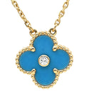 ヴァンクリーフアーペル Van Cleef & Arpels ヴィンテージ アルハンブラ VCARP46000 ブルーXイエローゴールド K18PG ダイヤモンド セーブル ネックレス 2019年ホリデー限定 セーブル 1Pダイヤ 18K