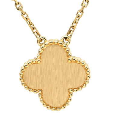 ヴァンクリーフアーペル Van Cleef & Arpels ヴィンテージ アルハンブラ VCARP46000 ブルーXイエローゴールド K18PG ダイヤモンド セーブル ネックレス 2019年ホリデー限定 セーブル 1Pダイヤ 18K