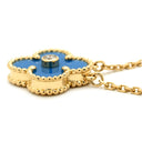 ヴァンクリーフアーペル Van Cleef & Arpels ヴィンテージ アルハンブラ VCARP46000 ブルーXイエローゴールド K18PG ダイヤモンド セーブル ネックレス 2019年ホリデー限定 セーブル 1Pダイヤ 18K