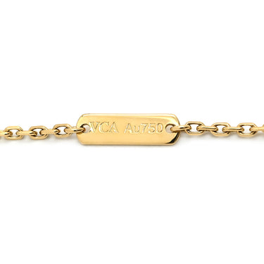 ヴァンクリーフアーペル Van Cleef & Arpels ヴィンテージ アルハンブラ VCARP46000 ブルーXイエローゴールド K18PG ダイヤモンド セーブル ネックレス 2019年ホリデー限定 セーブル 1Pダイヤ 18K