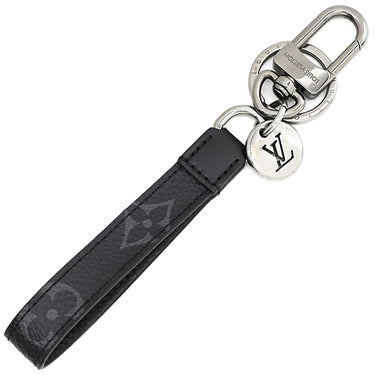 ルイヴィトン LOUIS VUITTON ポルトクレ ドラゴンヌ M61950 モノグラムエクリプス レザー モノグラムエクリプスキャンバス キーホルダー シルバー金具 黒 ルテニウム金具