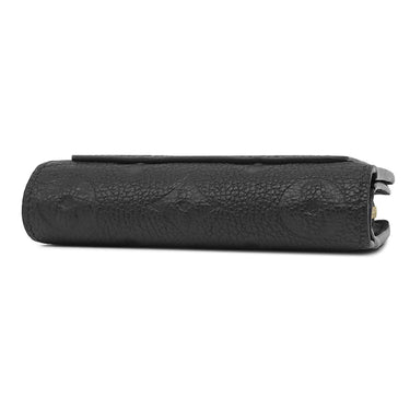 ルイヴィトン LOUIS VUITTON ポルトフォイユ クレア M80151 ノワール モノグラムアンプラント 二つ折り財布 ゴールド金具 コンパクト 小銭入れ
