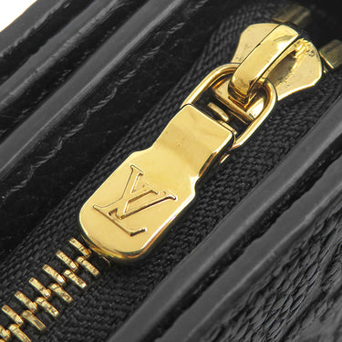 ルイヴィトン LOUIS VUITTON ポルトフォイユ クレア M80151 ノワール モノグラムアンプラント 二つ折り財布 ゴールド金具 コンパクト 小銭入れ