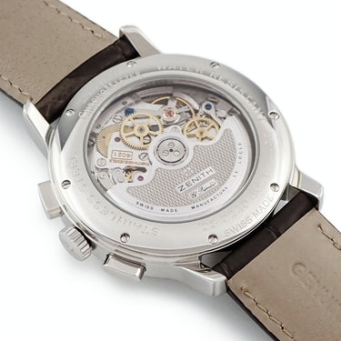 腕時計 ゼニス ZENITH エルプリメロ クロノマスター T オープン 03.0240.4021/76.C495 自動巻き メンズ OH済 グレー スモールセコンド