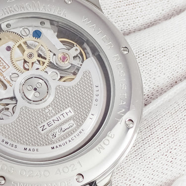 腕時計 ゼニス ZENITH エルプリメロ クロノマスター T オープン 03.0240.4021/76.C495 自動巻き メンズ OH済 グレー スモールセコンド