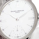 腕時計 ボーム&メルシエ BAUME&MERCIER クラシマ エグゼクティブ M0A08461 手巻き メンズ ホワイト スモールセコンド バー ローマン