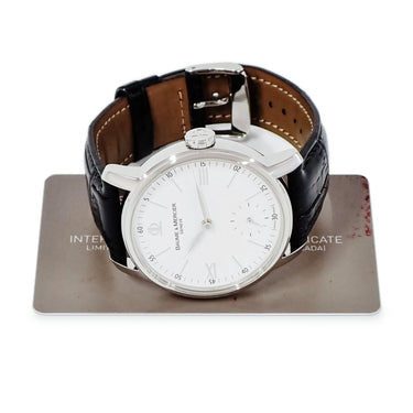 腕時計 ボーム&メルシエ BAUME&MERCIER クラシマ エグゼクティブ M0A08461 手巻き メンズ ホワイト スモールセコンド バー ローマン
