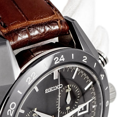 腕時計 グランドセイコー Grand Seiko ブラックセラミックス リミテッドコレクション SBGC015 9R96-0AB0 自動巻き メンズ 黒 GMT 限定