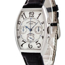 腕時計 フランクミュラー FRANCK MULLER トノウカーベックス クロノグラフ 5850CCAT 自動巻き メンズ OH済 シルバー ギョーシェ 青針 デイト
