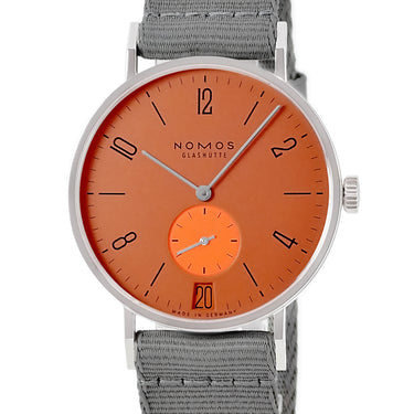 腕時計 ノモス NOMOS タンジェント 38 デイト ポップオレンジ 179.S13 手巻き メンズ 未使用 スモールセコンド 限定