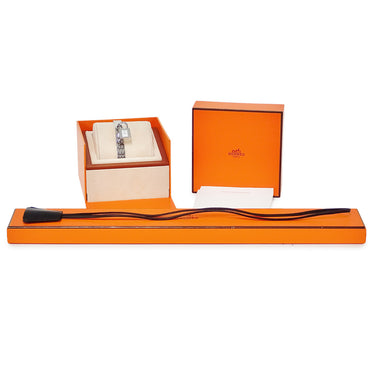 腕時計 エルメス HERMES ケリーウォッチ KE4.110.132 クオーツ レディース ホワイト 白 カデナ型 錠前 南京錠