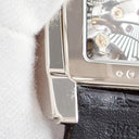 腕時計 ロレックス ROLEX チェリーニ プリンス 5443/9 D番 手巻き メンズ OH済 D番 K18WG無垢 角型 ブラック シルバー スモールセコンド