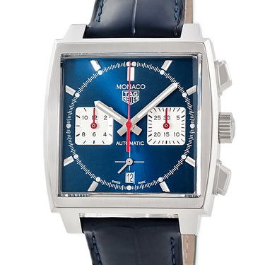 腕時計 タグホイヤー TAG Heuer モナコ キャリバー ホイヤー02 クロノグラフ CBL2111.FC6453 CBL2111-0 自動巻き メンズ 青 スクエア