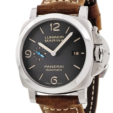 腕時計 パネライ PANERAI ルミノール マリーナ PAM01312 V番 自動巻き メンズ V番 ブラック スモールセコンド デイト アラビア バー