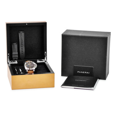 腕時計 パネライ PANERAI ルミノール マリーナ PAM01312 V番 自動巻き メンズ V番 ブラック スモールセコンド デイト アラビア バー