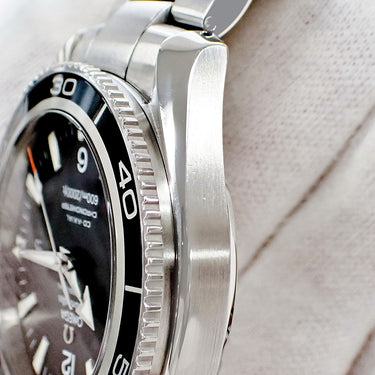 腕時計 オメガ OMEGA シーマスター 600 プラネットオーシャン 2201.50.00 自動巻き メンズ ブラック 黒 デイト 逆回転防止ベゼル