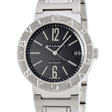 腕時計 ブルガリ BVLGARI ブルガリブルガリ BB38SSAUTO 自動巻き メンズ ブラック デイト バー アラビア ギョウシェ