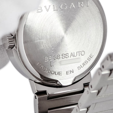 腕時計 ブルガリ BVLGARI ブルガリブルガリ BB38SSAUTO 自動巻き メンズ ブラック デイト バー アラビア ギョウシェ