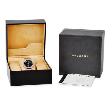 腕時計 ブルガリ BVLGARI ブルガリブルガリ BB38SSAUTO 自動巻き メンズ ブラック デイト バー アラビア ギョウシェ