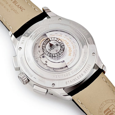腕時計 モンブラン Montblanc ヘリテイジ クロノメトリー クロノグラフ カンティエーム アニュアル 114875 自動巻き メンズ 未使用
