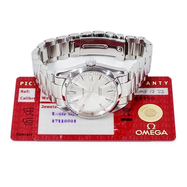 腕時計 オメガ OMEGA シーマスター アクアテラ 2518.30.00 クオーツ メンズ シルバー サンレイ デイト バー
