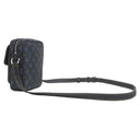 ルイヴィトン LOUIS VUITTON クリストファー ウエアラブル ウォレット M81854 ブラック×ブルー レザー モノグラムレコードキャンバス ショルダーバッグ シルバー金具 黒 青