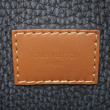 ルイヴィトン LOUIS VUITTON クリストファー ウエアラブル ウォレット M81854 ブラック×ブルー レザー モノグラムレコードキャンバス ショルダーバッグ シルバー金具 黒 青