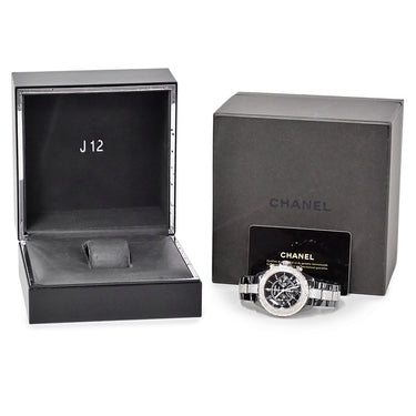 腕時計 シャネル CHANEL J12 クロノグラフ H0940 自動巻き メンズ ブラック セラミック ダイヤ デイト スモールセコンド