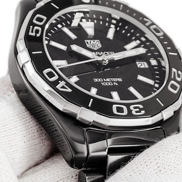腕時計 タグホイヤー TAG Heuer アクアレーサー WAY1390.BH0716 クオーツ メンズ レディース フルセラミック ブラック 逆回転防止ベゼル