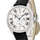 腕時計 カルティエ Cartier ドライブ ドゥ カルティエ ラージデイト WSNM0005 自動巻き メンズ シルバー ローマン 青針 ギョーシェ