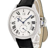 腕時計 カルティエ Cartier ドライブ ドゥ カルティエ ラージデイト WSNM0005 自動巻き メンズ シルバー ローマン 青針 ギョーシェ