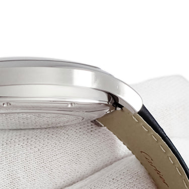 腕時計 カルティエ Cartier ドライブ ドゥ カルティエ ラージデイト WSNM0005 自動巻き メンズ シルバー ローマン 青針 ギョーシェ