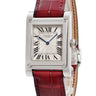 腕時計 カルティエ Cartier タンク アビス CPCP W1529651 手巻き メンズ OH済 Pt950無垢 プラチナ ギョーシェ 角型 青針 ローマン