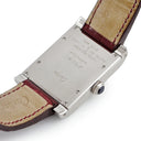腕時計 カルティエ Cartier タンク アビス CPCP W1529651 手巻き メンズ OH済 Pt950無垢 プラチナ ギョーシェ 角型 青針 ローマン
