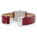 腕時計 カルティエ Cartier タンク アビス CPCP W1529651 手巻き メンズ OH済 Pt950無垢 プラチナ ギョーシェ 角型 青針 ローマン
