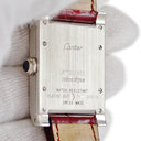 腕時計 カルティエ Cartier タンク アビス CPCP W1529651 手巻き メンズ OH済 Pt950無垢 プラチナ ギョーシェ 角型 青針 ローマン
