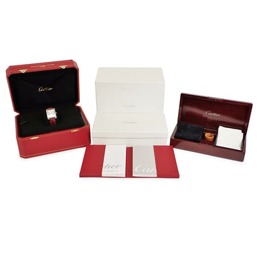 腕時計 カルティエ Cartier タンク アビス CPCP W1529651 手巻き メンズ OH済 Pt950無垢 プラチナ ギョーシェ 角型 青針 ローマン
