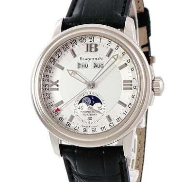 腕時計 ブランパン BLANCPAIN レマン トリプルカレンダー ムーンフェイズ 2763-1542A-53 自動巻き メンズ OH済 K18WG無垢 スモールセコンド