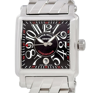 腕時計 フランクミュラー FRANCK MULLER コンキスタドール コルテス 10000HSC AC 自動巻き メンズ OH済 ブラック スクエア デイト