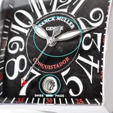 腕時計 フランクミュラー FRANCK MULLER コンキスタドール コルテス 10000HSC AC 自動巻き メンズ OH済 ブラック スクエア デイト