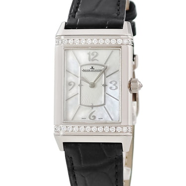 腕時計 ジャガールクルト JAEGER LECOULTRE グランド レベルソ レディ デュオ Q3313490 259.3.74 手巻き レディース OH済 K18WG無垢 純正ダイヤ