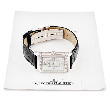 腕時計 ジャガールクルト JAEGER LECOULTRE グランド レベルソ レディ デュオ Q3313490 259.3.74 手巻き レディース OH済 K18WG無垢 純正ダイヤ