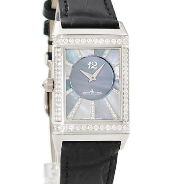 腕時計 ジャガールクルト JAEGER LECOULTRE グランド レベルソ レディ デュオ Q3313490 259.3.74 手巻き レディース OH済 K18WG無垢 純正ダイヤ
