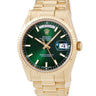 腕時計 ロレックス ROLEX デイデイト 36 118238 自動巻き メンズ メーカーOH済 G番 K18YG無垢 グリーン フルーテッドベゼル