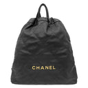 シャネル CHANEL シャネル22 バッグパック AS3313 ブラック カーフ リュック・デイパック ゴールド金具 黒 チェーンリュック