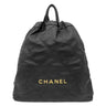 シャネル CHANEL シャネル22 バッグパック AS3313 ブラック カーフ リュック・デイパック ゴールド金具 黒 チェーンリュック