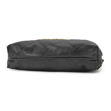 シャネル CHANEL シャネル22 バッグパック AS3313 ブラック カーフ リュック・デイパック ゴールド金具 黒 チェーンリュック