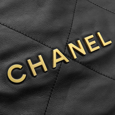 シャネル CHANEL シャネル22 バッグパック AS3313 ブラック カーフ リュック・デイパック ゴールド金具 黒 チェーンリュック